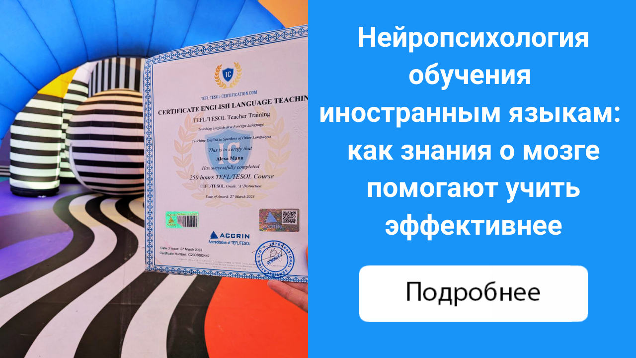 Нейропсихология обучения иностранным языкам: как знания о мозге помогают учить эффективнее